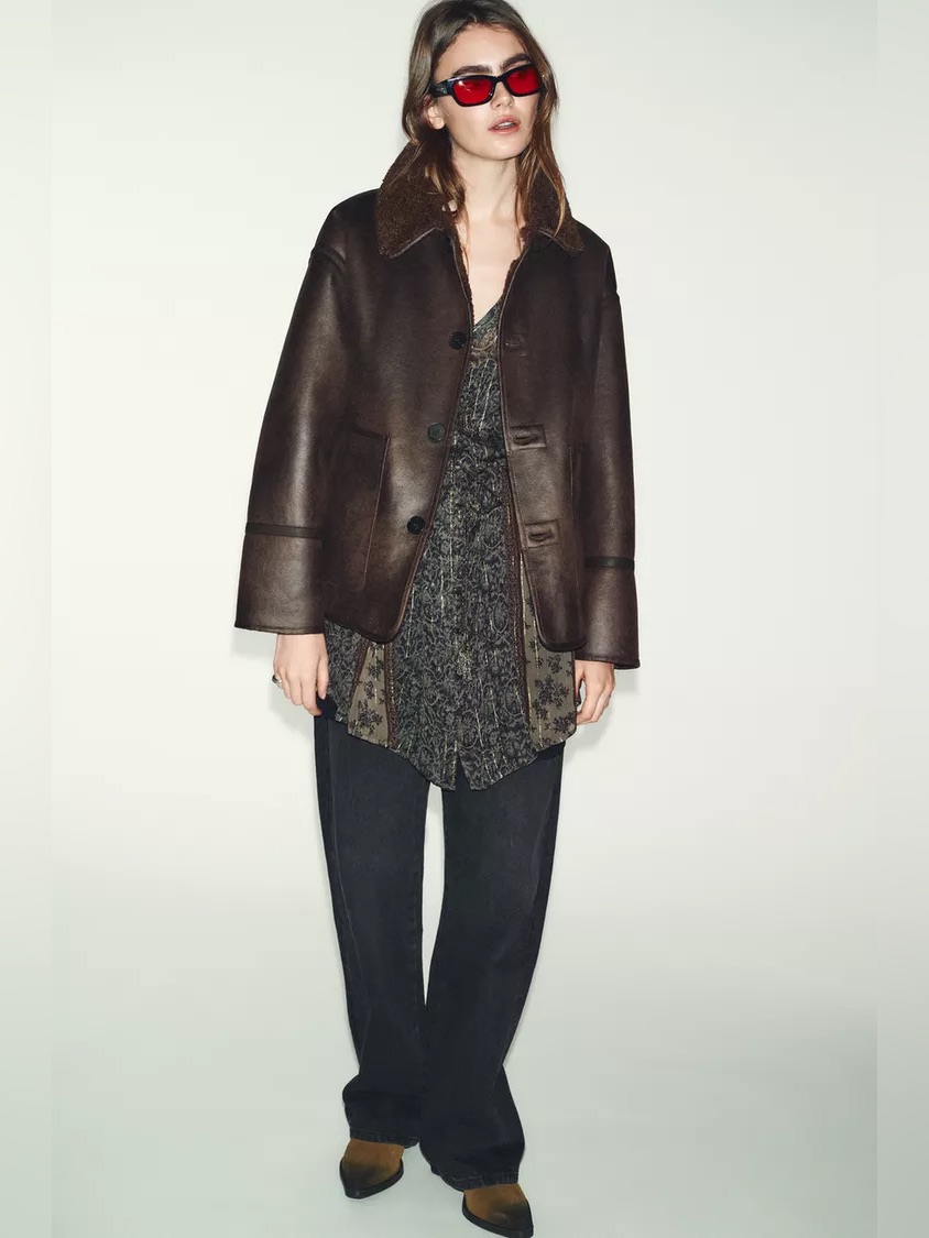 Nwt Zara Reversible Double-Faced Jacket